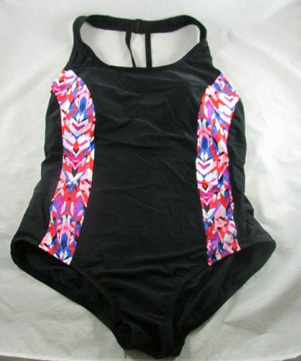 Catalina Swimsuit Built In Bra Slimming Side Accents Plus Size 1X 16W